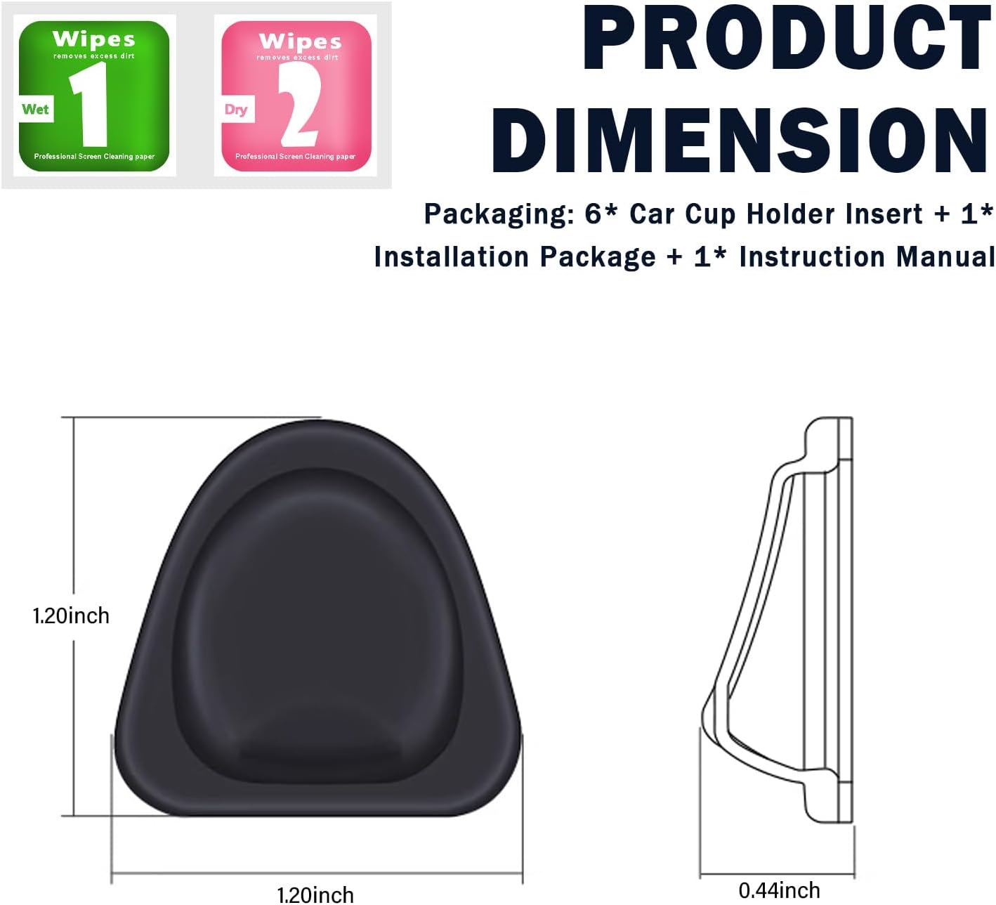 2025 Upgrade Car Cup Holder Insert,Anti-Slip Silicone Cupholder Insert for Car Stabilising Water Cups,Self-Adhesive Automotive Cup Holders Pad for Most Cars/Trucks/Suvs image number 1