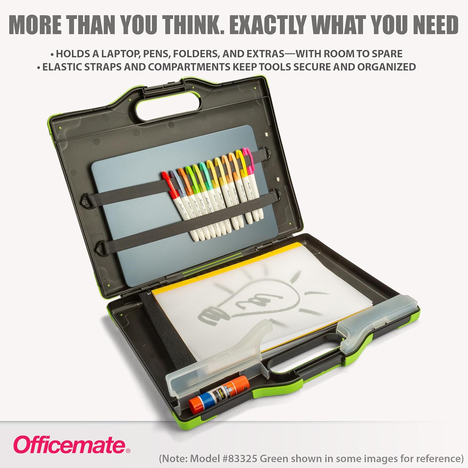 Officemate OIC Carry All Clipboard Storage Box, Letter/Legal Size, Black and Gray (83324) image number 6