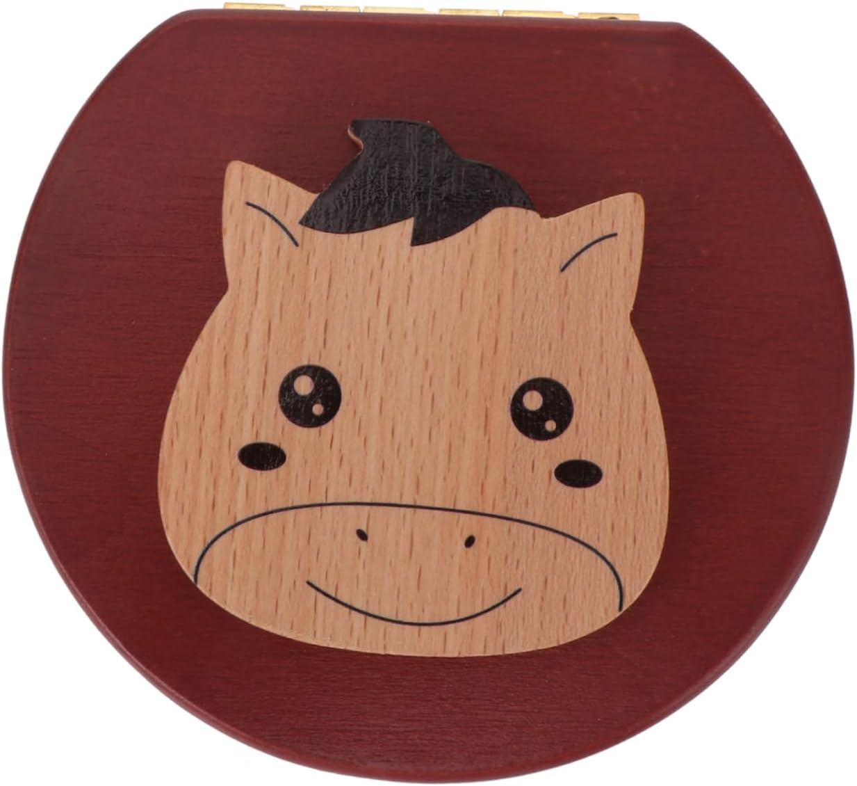 BESPORTBLE Wooden Baby Teeth Keepsake Box Tooth Fairy Holder for Children Zodiac Horse Design image number 5