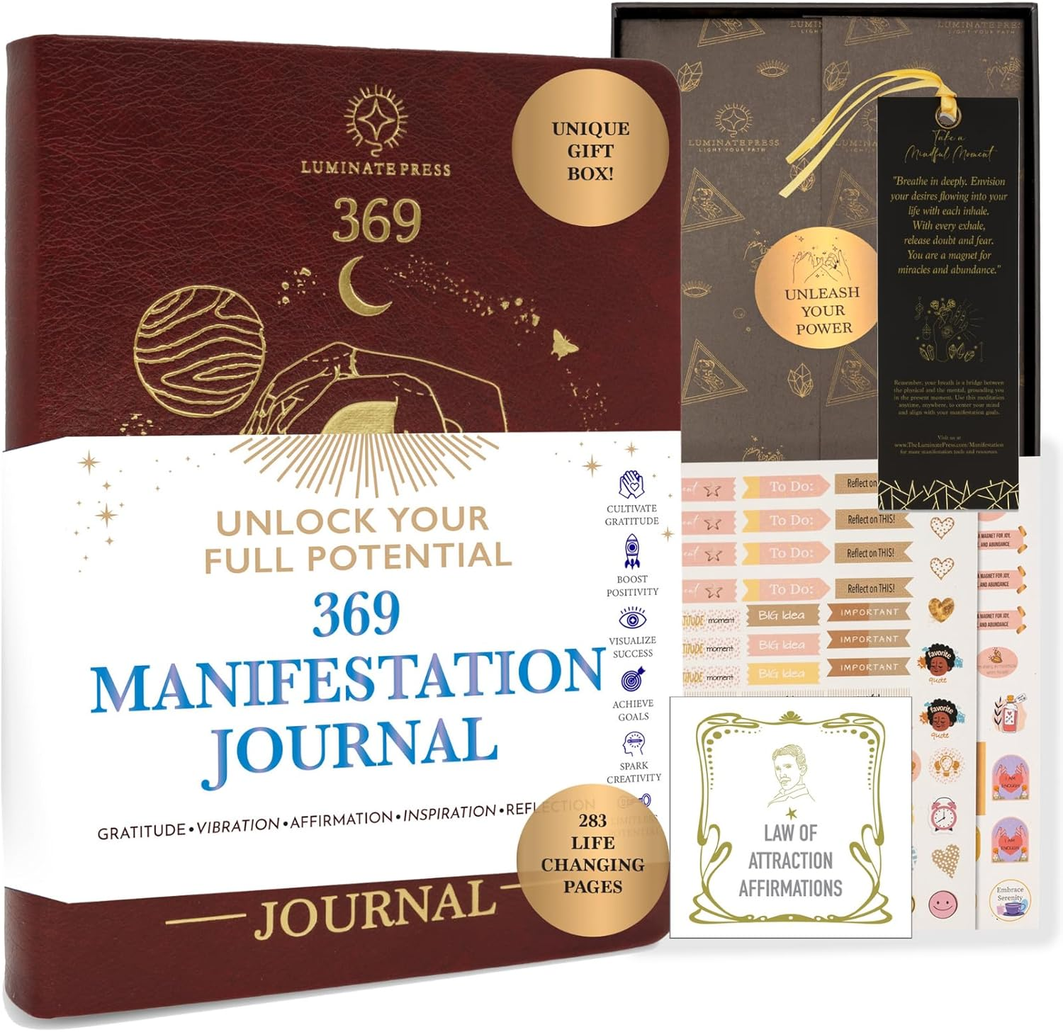 Project 369 the Key to the Universe: a Comprehensive Law of Attraction Planner to Unlock Your Limitless Potential - Law of Attraction Journal Presented in Luxurious Gift-Ready Packaging