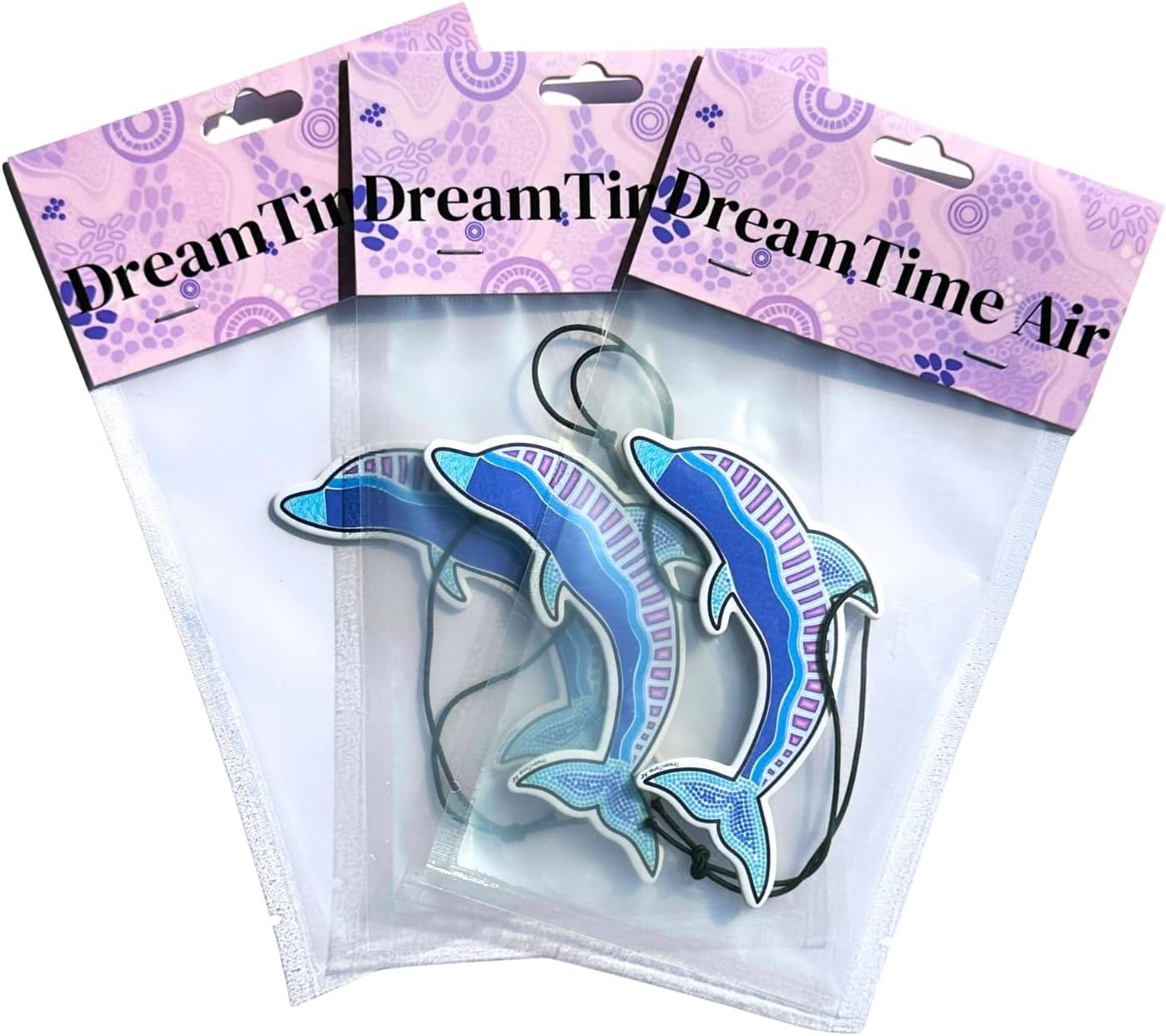 Dreamtime Air Dolphin Car Air Fresheners &ndash; Grapefruit Scent, Pack of 3 | Cute Hanging Design for Car, Office or Home | Long-Lasting Essential Oil Fragrance image number 6