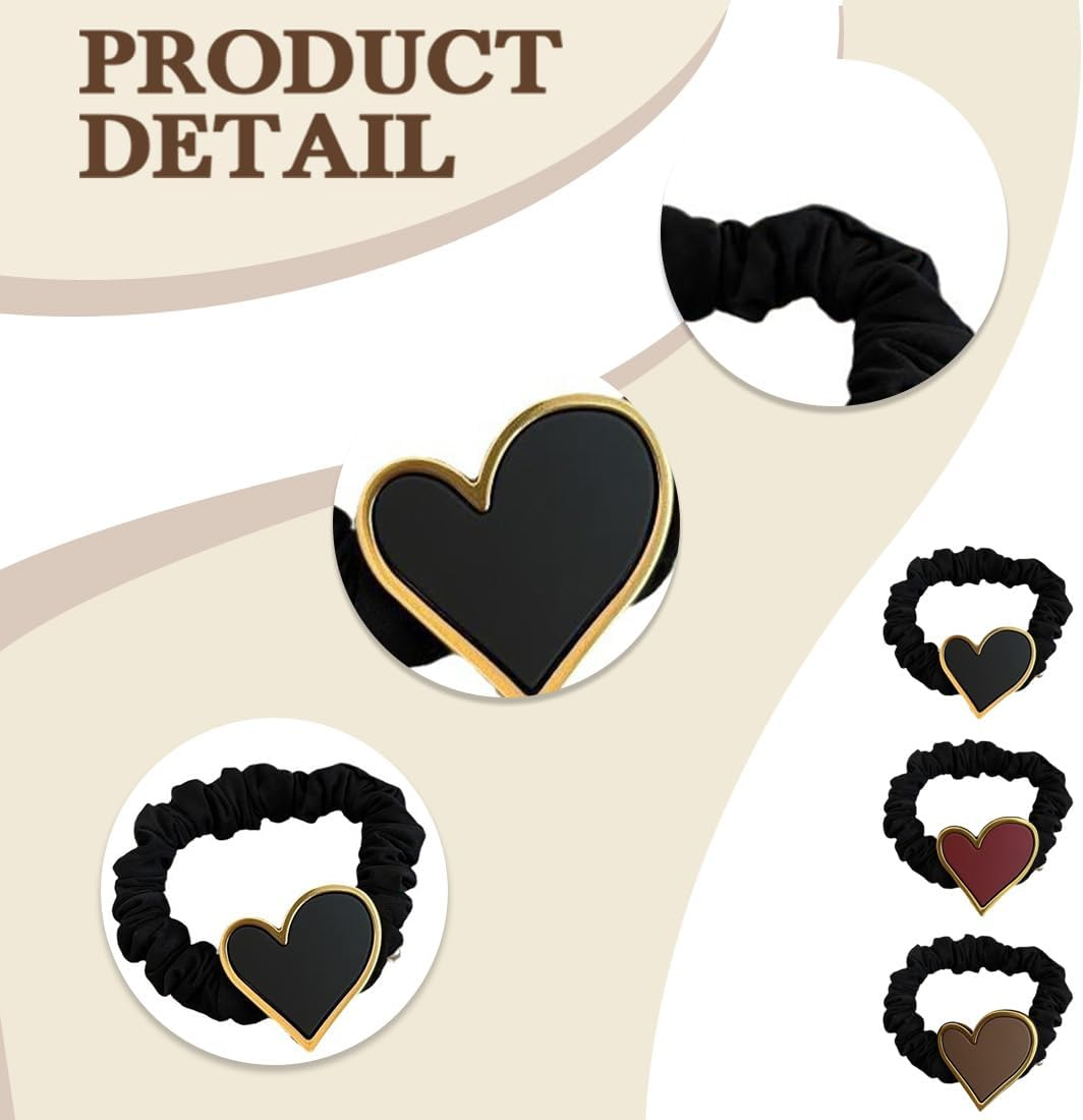 Pack of 3 Women'S Hair Bobbles and Hair Bobbles for Fine and Long Hair - Durable and Robust Children'S Hair Rings with Elastic Band, Hair Bobbles for Women and Girls Silk Scrunchies image number 1