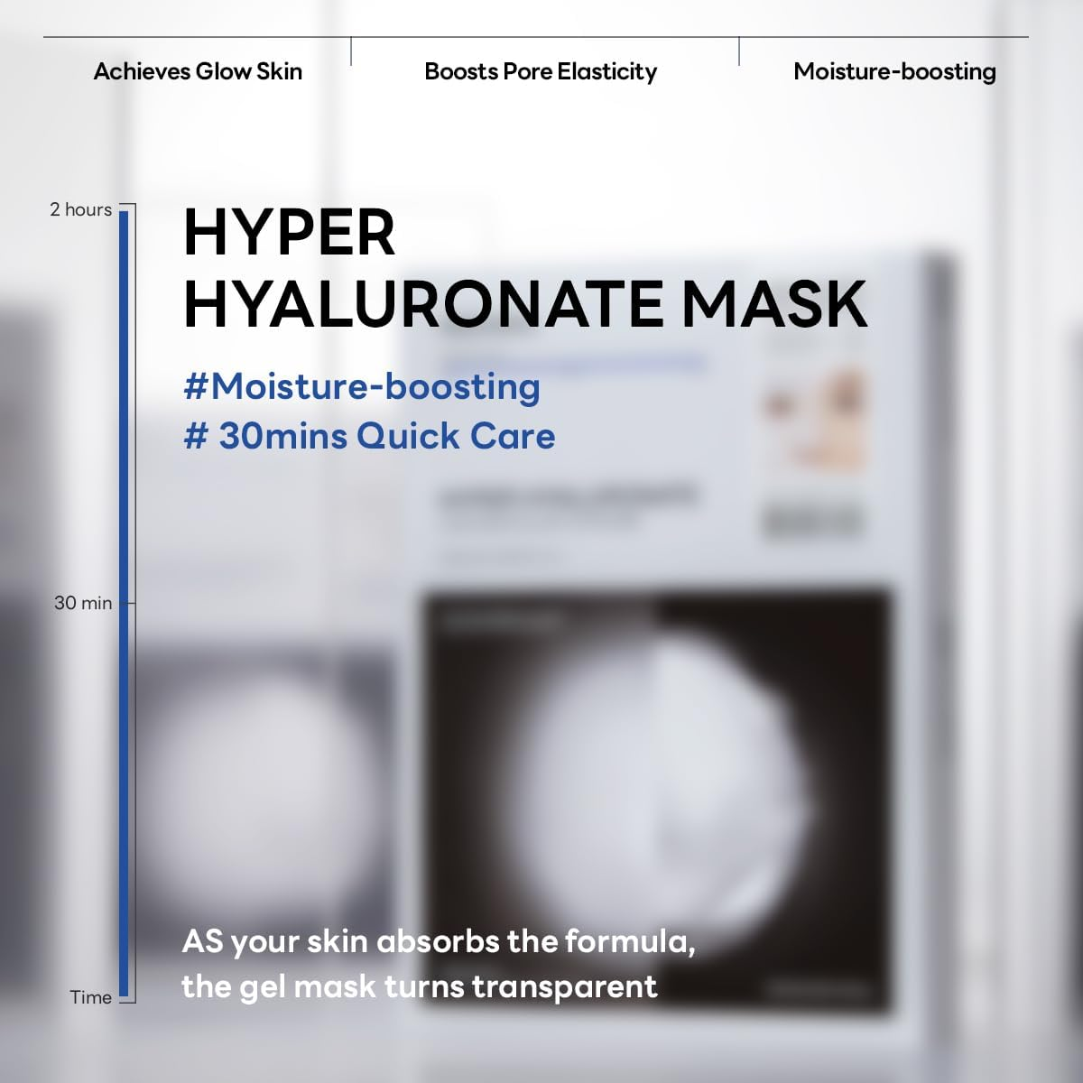 MEDIHEAL Hyper Hyaluronate_Deep Hyaluonate Mask 4Pcs | Deep Hydration Gel Mask for Quock Soothing Concentrated Moisturizing with Non-Irritating Ingredients | 30Mins Quick Care image number 5