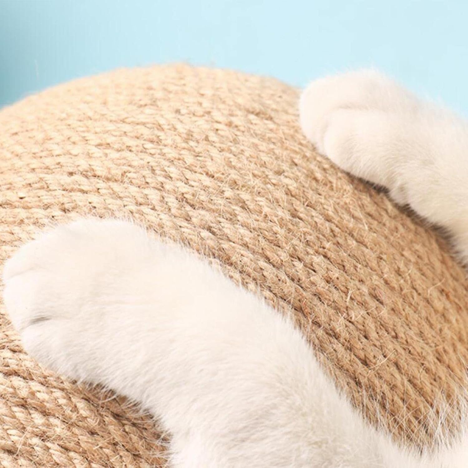 Cat Scratcher Toy Ball - Natural Sisal Cat Scratching Ball,Cat Scratching Ball for Cats & Kittens, Interactive Solid Wood Scratcher Indoor Cats Toy for Small Medium Pet Cat 通用 image number 1