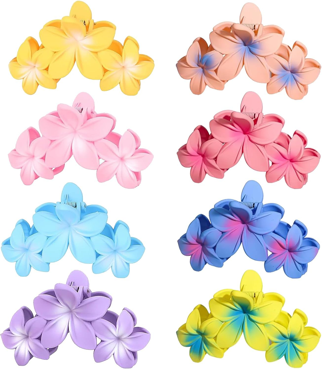 Whaleo Set of 8 Flower Hair Clips, Flower Hair Clips, Hair Clips, Flower Hair Clips, Elegant Hair Accessories for Women, Girls image number 4