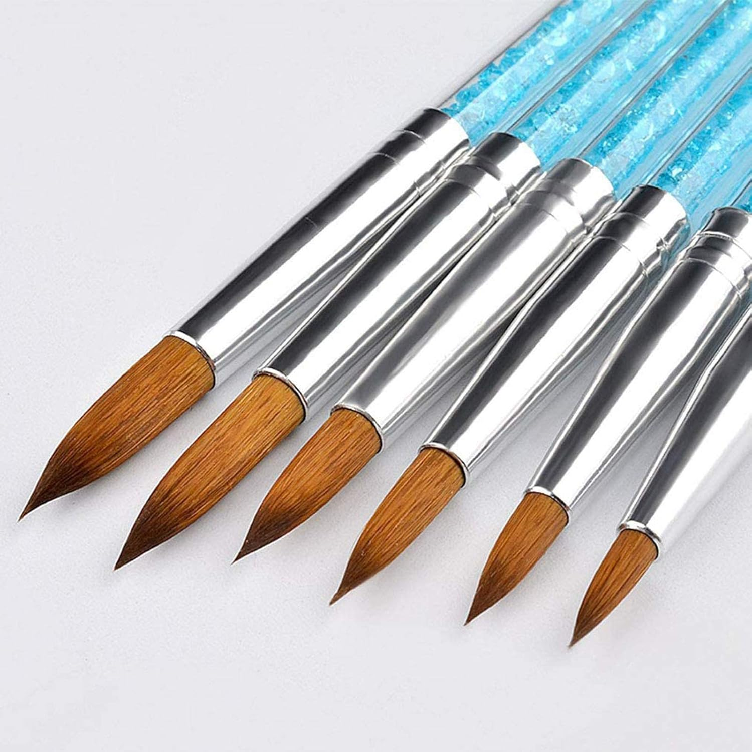 6 Pcs Nail Art Brushes Design Painting Detailing Drawing Pen Set Bundle Tool Kit image number 1