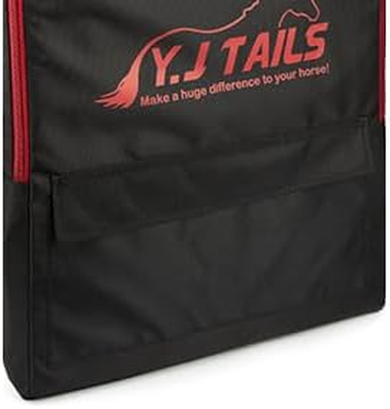 Y.J TAILS Horse Tack Carry Bag, Horse Harness Bag for Halters, Bridle, Equestrian Reins, Bits and Headstalls, Miniature Horse Harness with 3 Prong Tack Rack (Black) image number 1