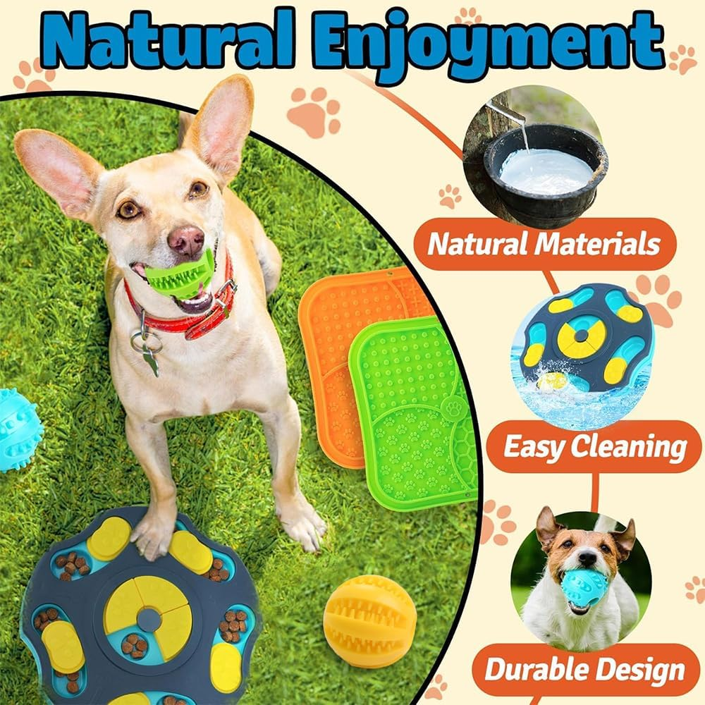 9 Pack All-Around Interactive Dog Puzzle Toy Set -Mentally Stimulating Dog Enrichment Toys for Small to Medium Smart Dogs,Dog Toys for Boredom Interactive Includes Lick Mat with Suction Cups image number 5