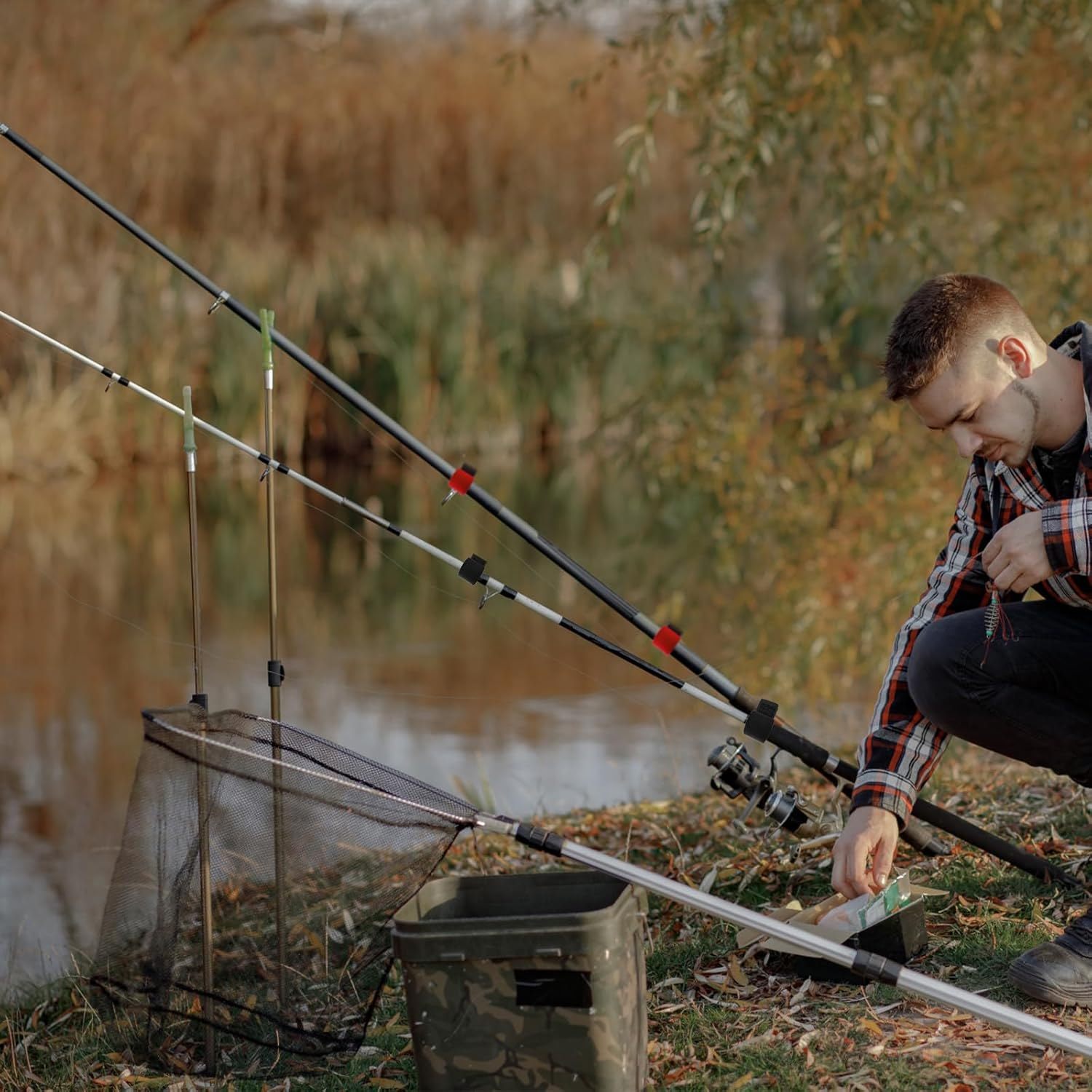 TEAONE Fishing Pole Straps, 6 PCS Casting Rod Ties for Fishing Gear and Equipment (22Cm/8.66In) image number 3