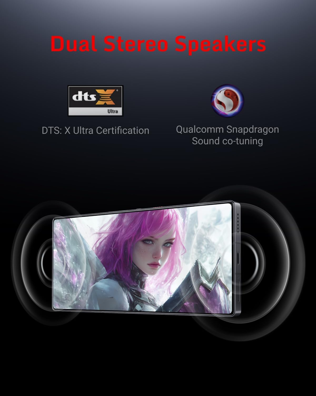 REDMAGIC Smartphone 10S Pro, 144Hz Gaming Phone, 5G Android, 12GB RAM+256GB ROM, Snapdragon 8 Elite Leading Version, 6.85" 1.5K AMOLED Full Screen, 50MP Camera, Unlocked Mobile Phone Nightfall