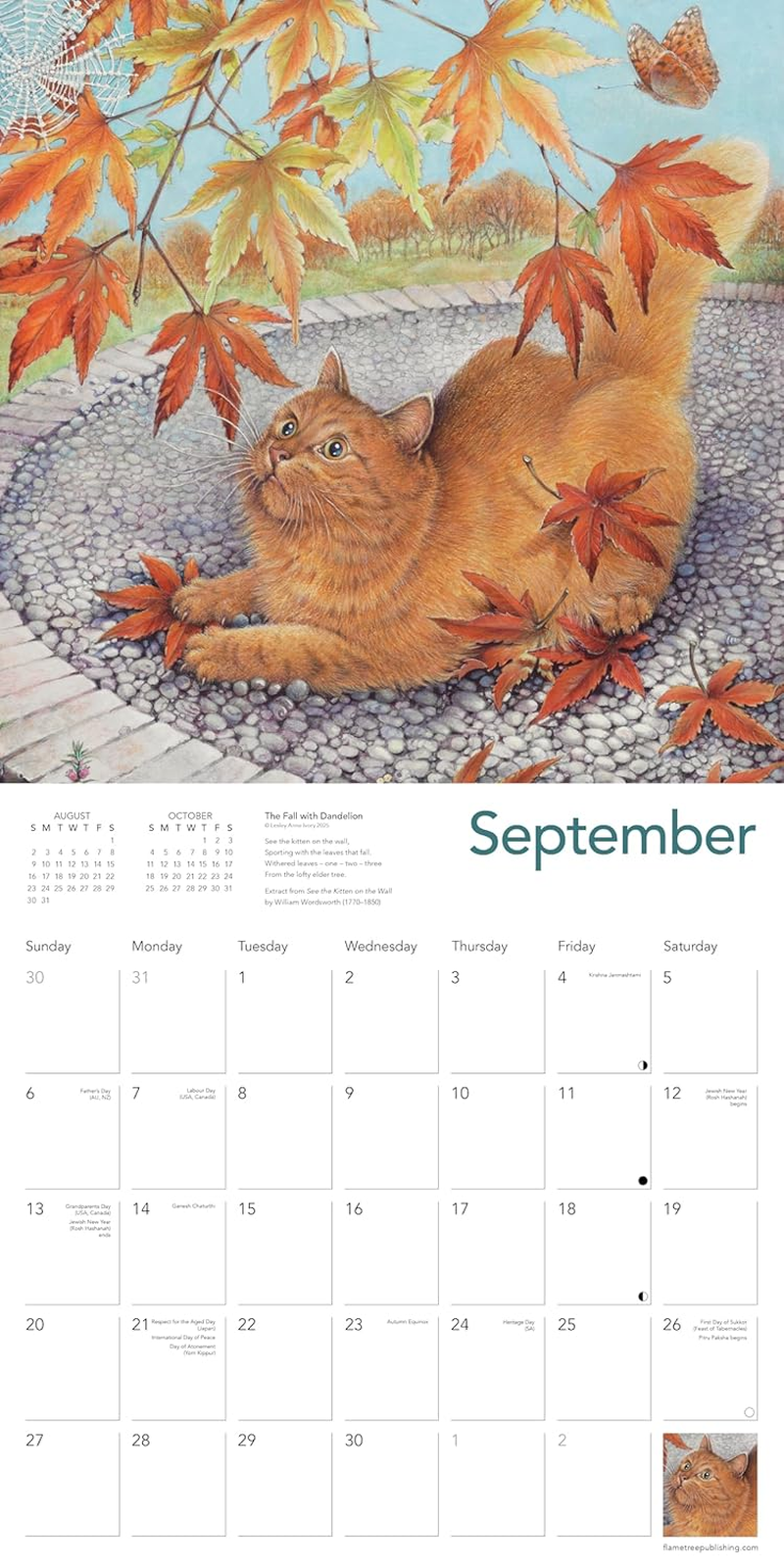 Ivory Cats by Lesley Anne Ivory Wall Calendar 2026 (Art Calendar) image number 2