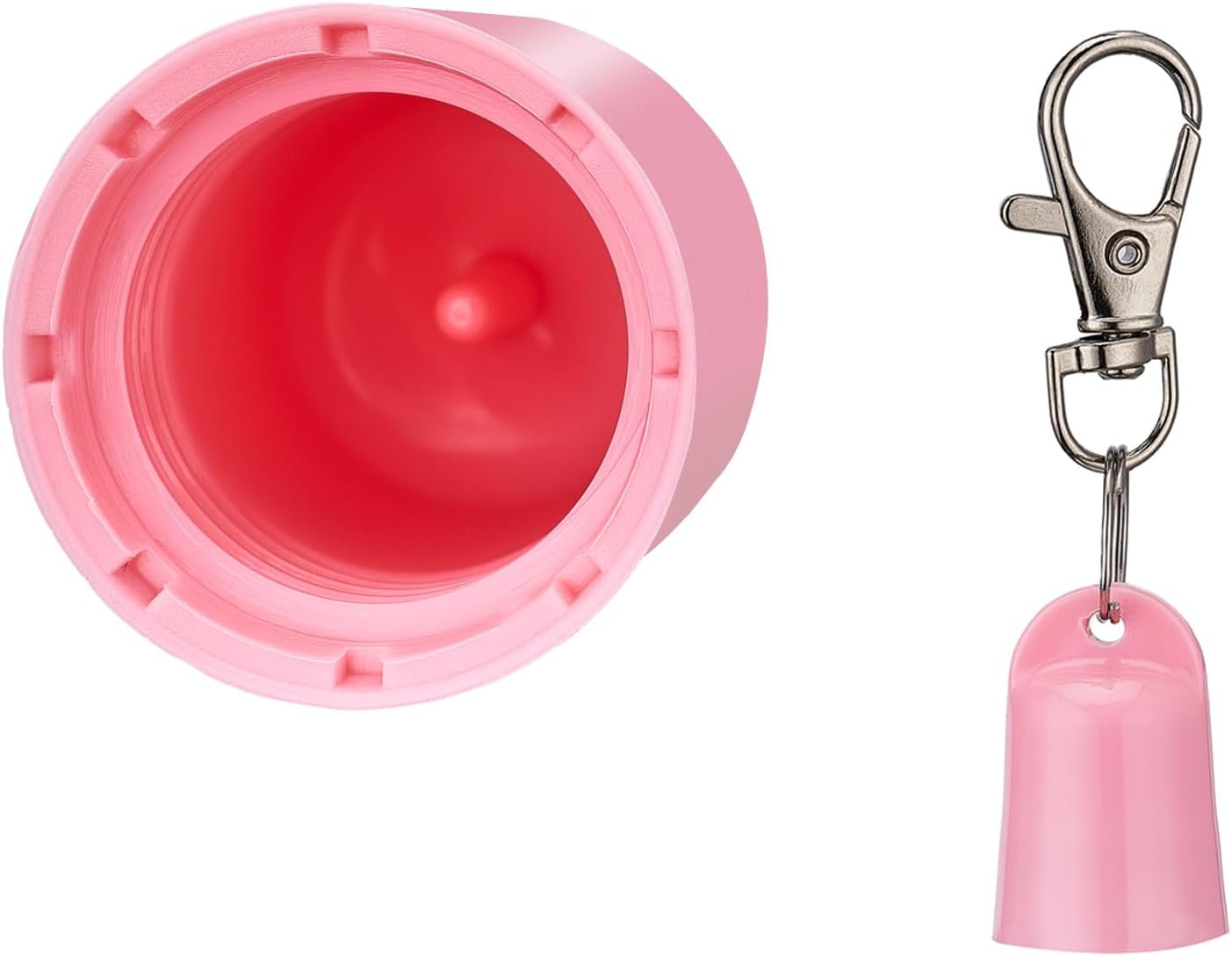 4 PCS Keychain Cap Compatible with Aquaphor 0.35 Oz Lip Balm, Portable Holder Keychain Cap Compatible with Aquaphor Lip Repair Tubes (Pink) image number 5