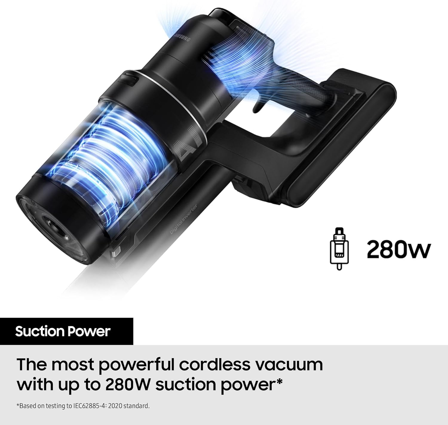 Samsung Bespoke AI Jet Lite Stick Vacuum, Santorini Beige, 280W Suction Power, Dual Brush+, HEPA Filtration (VS80F28DFS/SA)