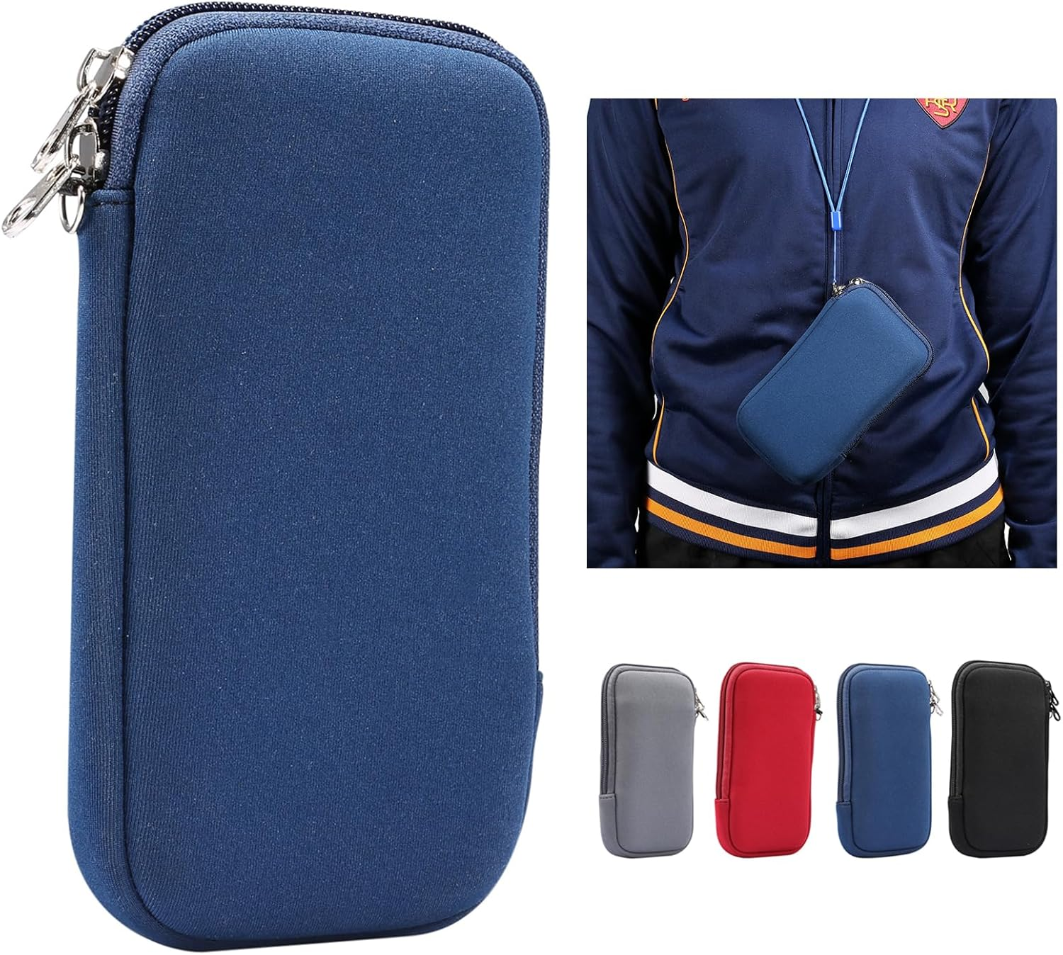 Mobile Phone Case for Hanging, Nylon, Small, 6.9 Inches, Women'S and Men'S Mobile Phone Bag, Shoulder Bag, Smartphone Purse, Mini Passport Bag, Universal Travel Neck Bag, Neck Bag image number 2