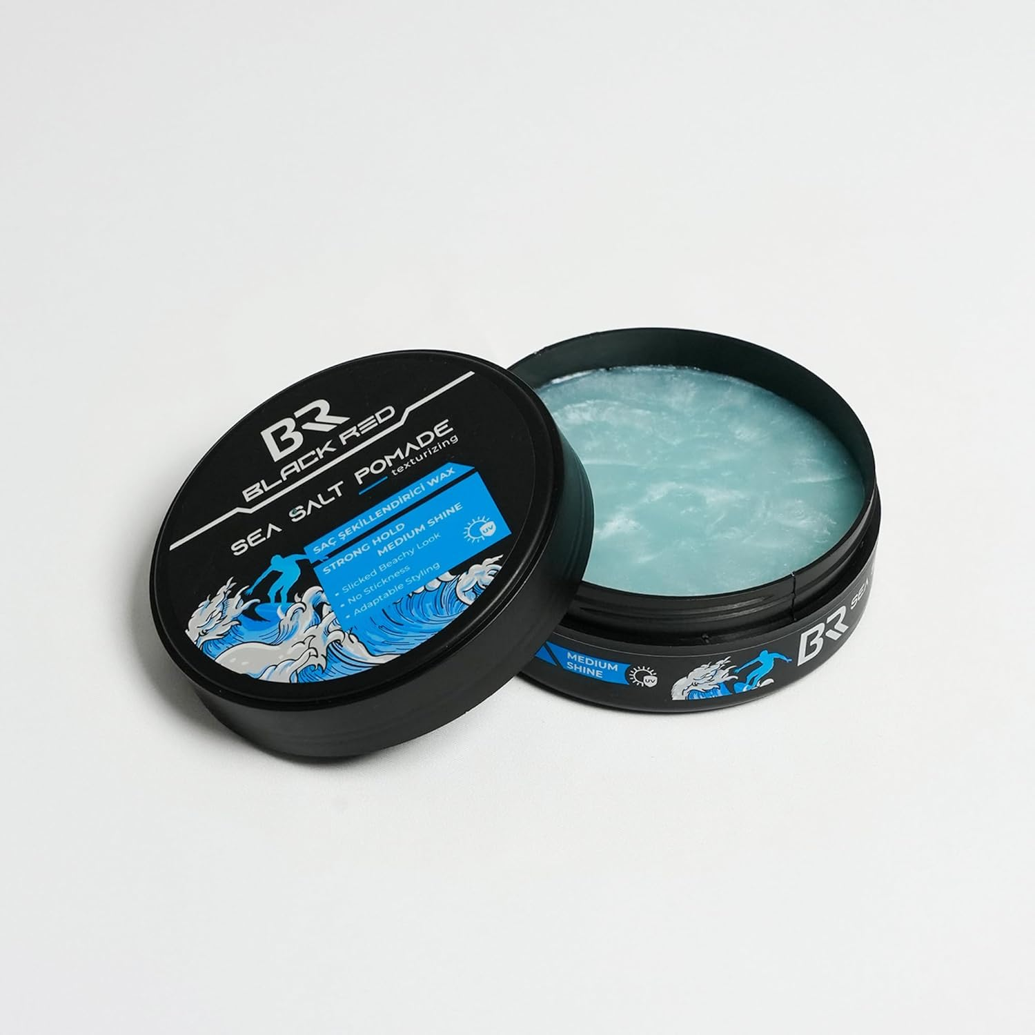 Black Red Sea Salt Pomade for Men, 120Ml. Healthy-Looking Sheen Finish. Men'S Hair Styling Wax with Natural Hold, Textured Look, Water-Based Formula - (Strong & Flexible Control) image number 1