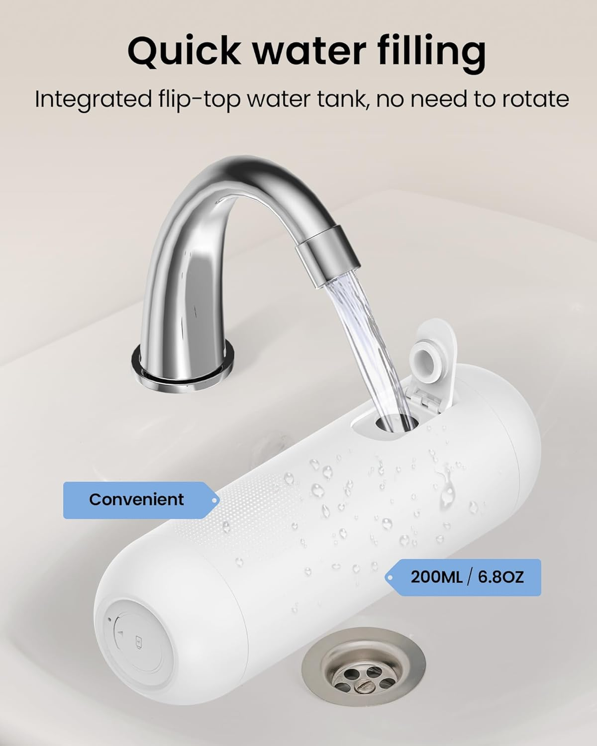 Rechargeable Portable Bidet for Travel & Camping, USB-C Handheld High-Pressure Sprayer, 200Ml Collapsible Water Storage, Postpartum & Hemorrhoid Care, Personal Hygiene for Women & Men