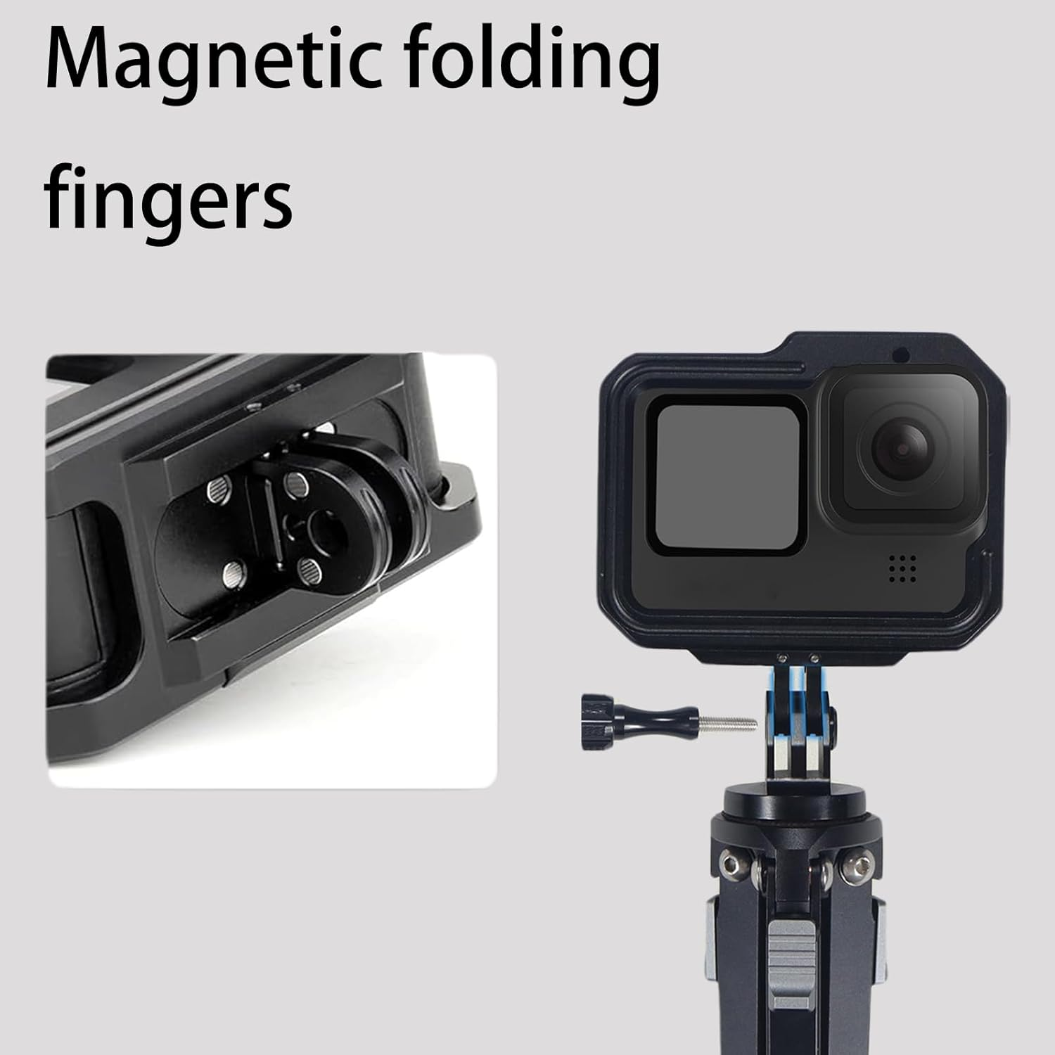 LILITURF Aluminium Protective Case for Gopro Hero 13/12/11/10/9, Durable Hard Frame Cases Protector, Strong Metal Housing Frame Video Cage with Magnetic Fingers and Sliding Cover image number 2