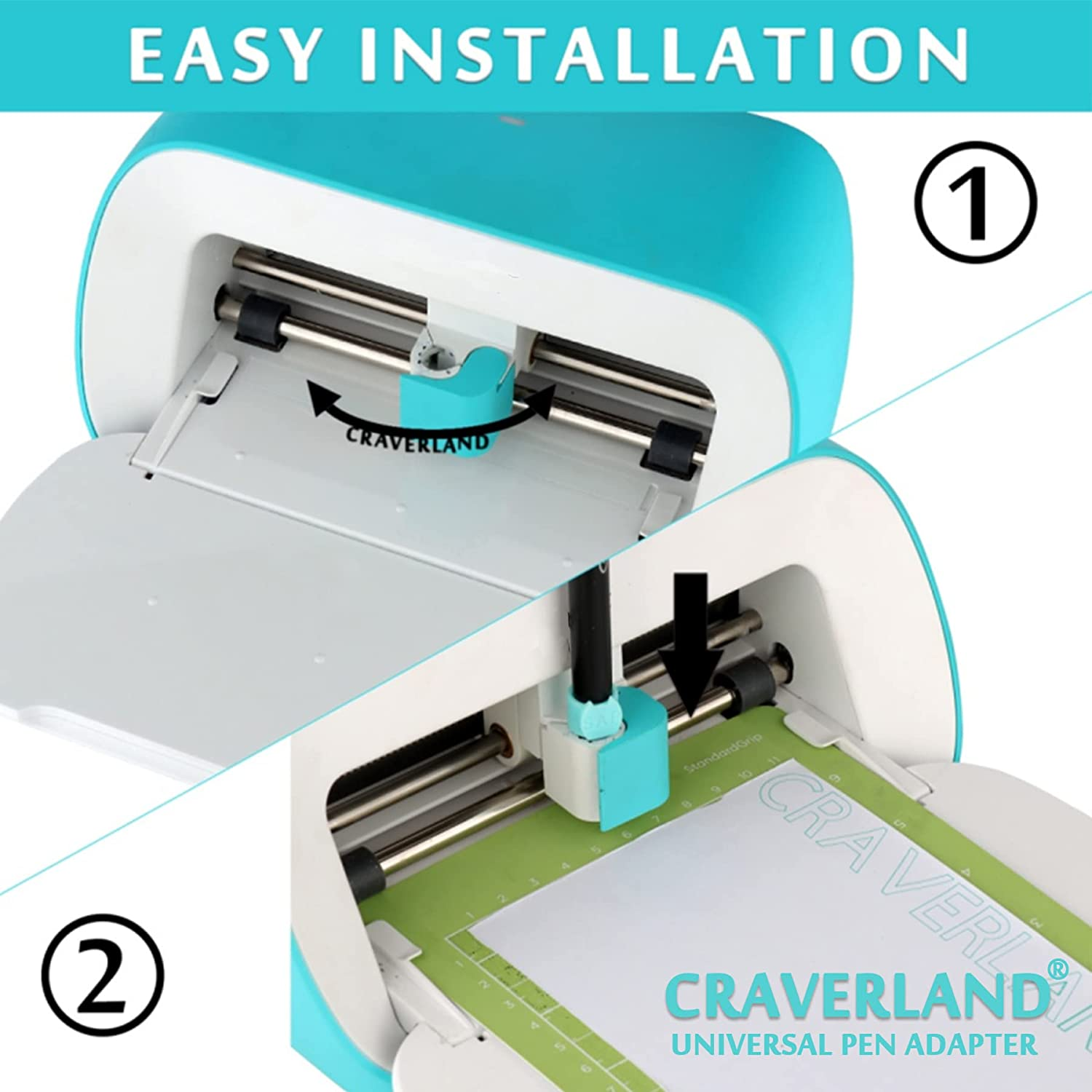 Craverland Pen Adapter Set for Cricut Joy - 8 Pack Pen Adapters Work with Cricut/Sharpie and Other Pens Markers Compatible with Cricut Joy image number 4