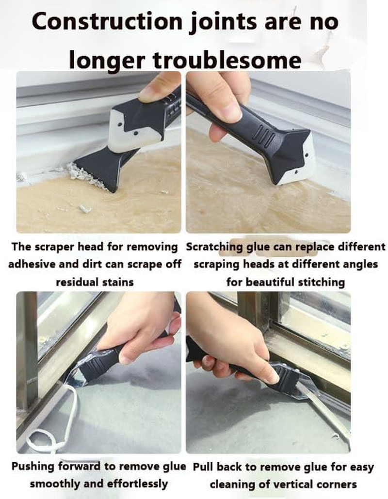 SOVYOULIVE 3-In-1 Heavy-Duty Adhesive Remover &ndash; Stainless Steel Scraper Tool for Glass, Walls & Seams | Scratch-Free Surface Safe, Multi-Tool for DIY, Renovation & Professional Use image number 6