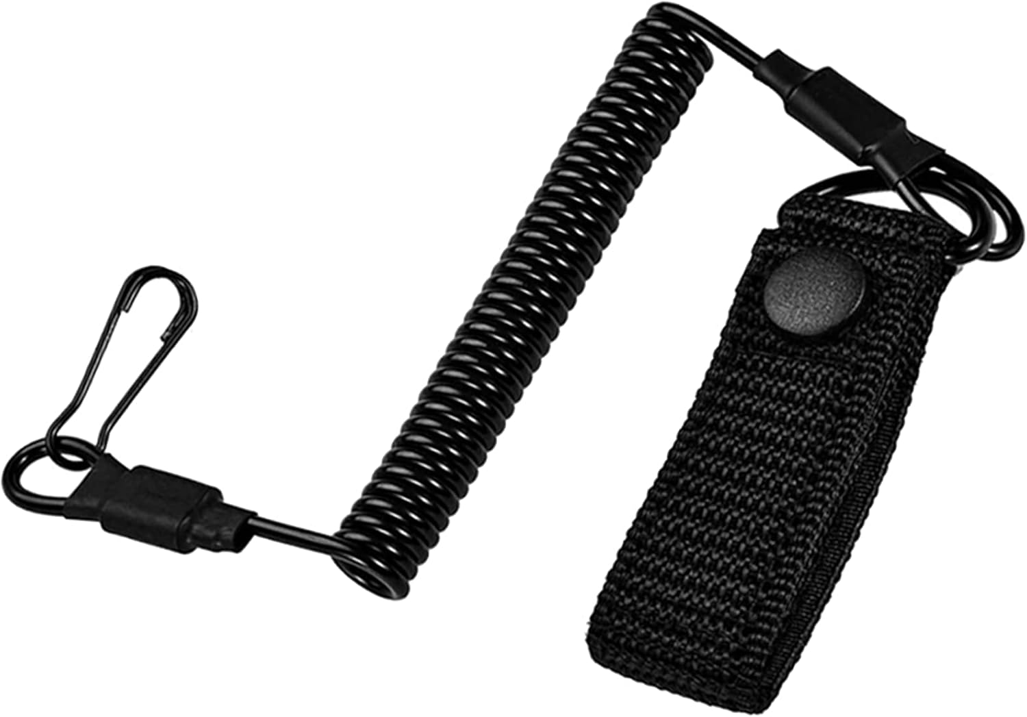 Tactical Pistol Lanyard, Anti-Loss Military Spring Rope for Belt, Elastic Coiled Safety Strap Rope for Key Chain Security and Hunting Gear Accessory image number 4