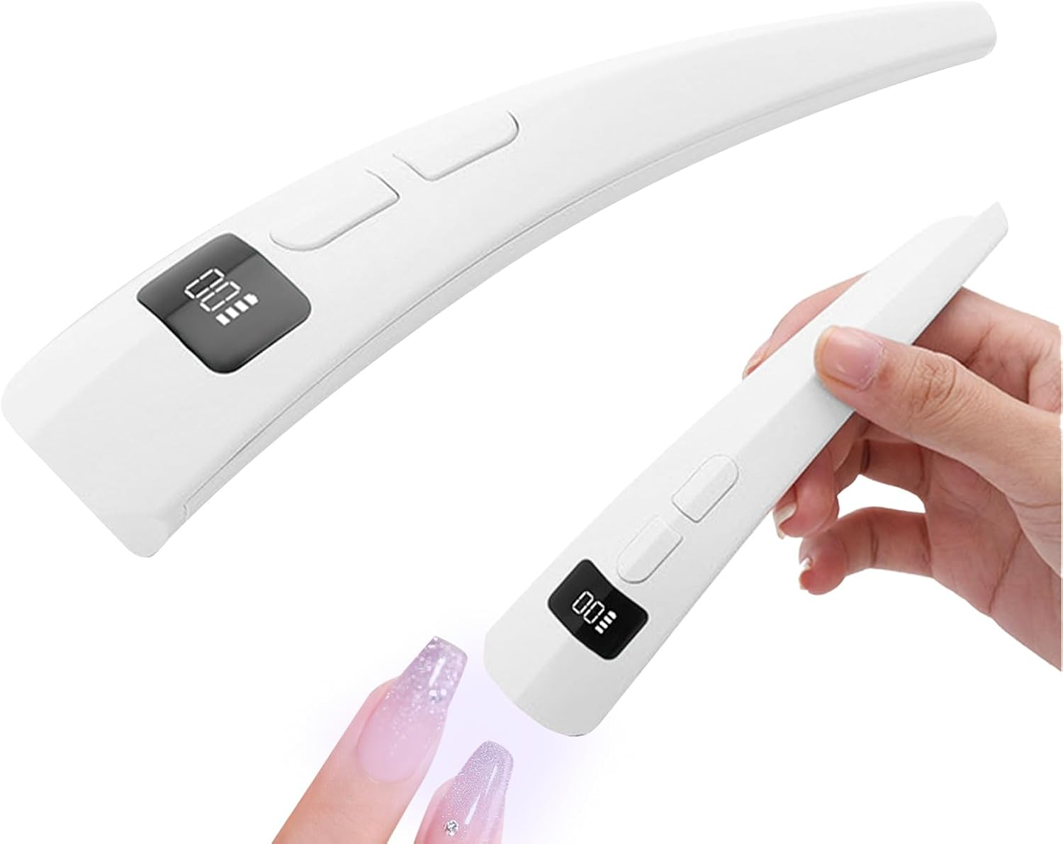 Nail UV Lamp - Handheld Uv Light with LCD Display | Pedicure Tools for Salon Travel Repair Practice Beginner Professional image number 6