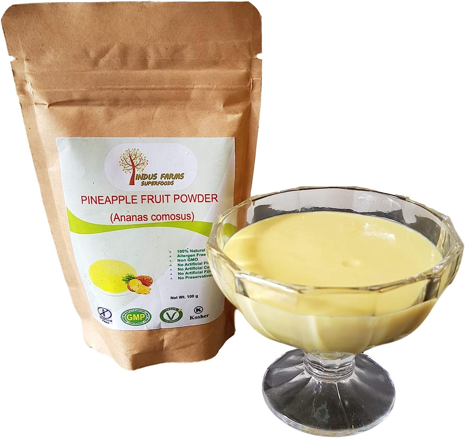 Pineapple Fruit Powder 100G Gluten Free, GMO Free, Vegan, Flavouring - Add to Protein Shakes, Smoothies, Energy Drinks, Baking, Beverages, Juices, Natural Colouring image number 4