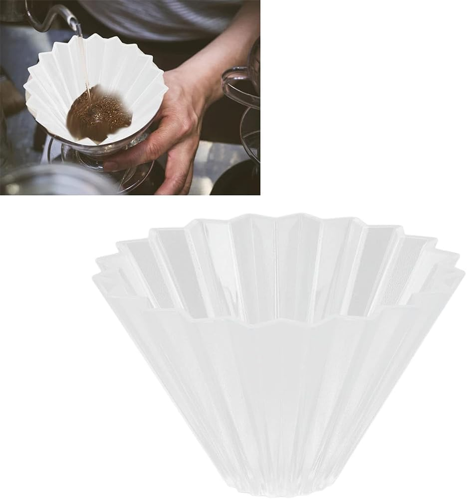 MTSDM Pour over Coffee Dripper, Reusable Portable Resin Coffee Filter with Origami Cone Design, Suitable for V60 Filter Paper, Smooth Drip Coffee Brewing Filter Cone Filter Holder for Camping, Office image number 1