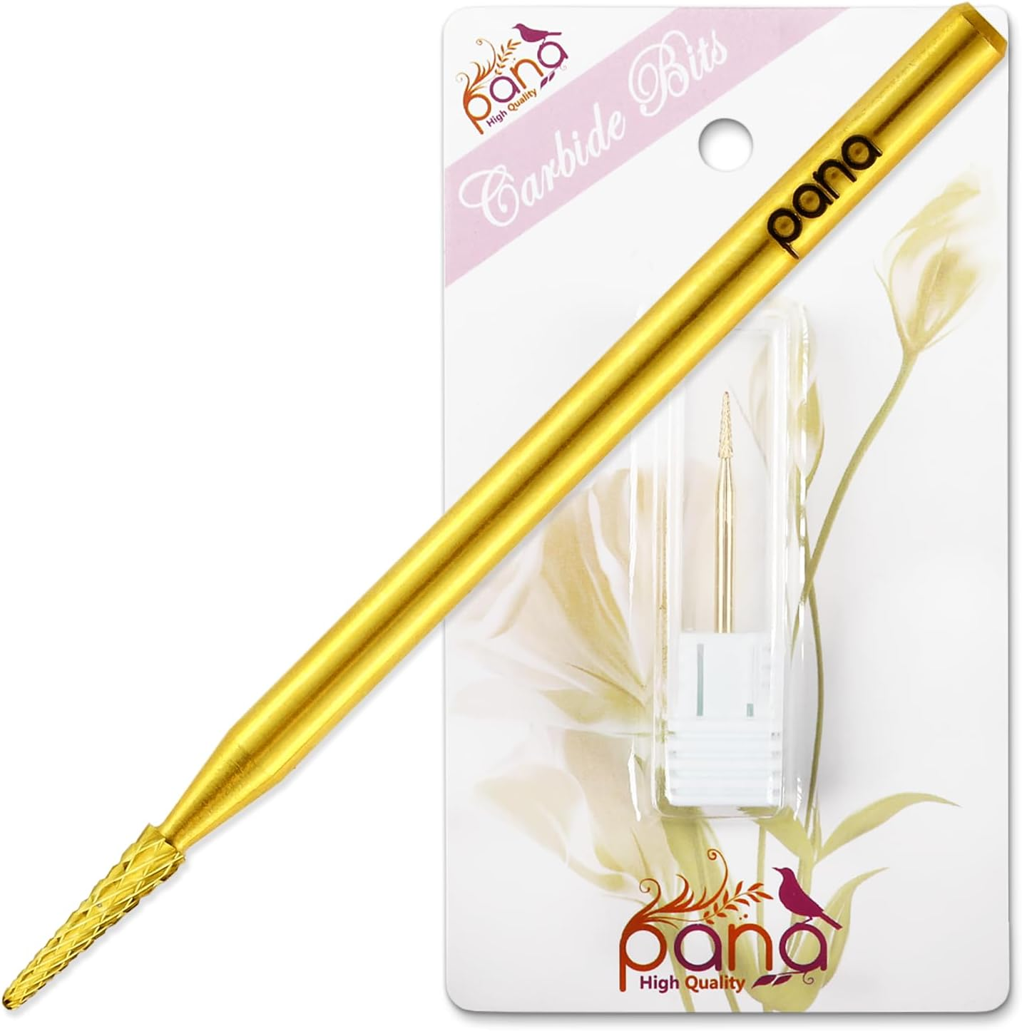 0.2Cm Cuticle Clean Safety Nail Carbide Bit - Silver Colour (Grit: Medium - M) for Electric . Drill Machine