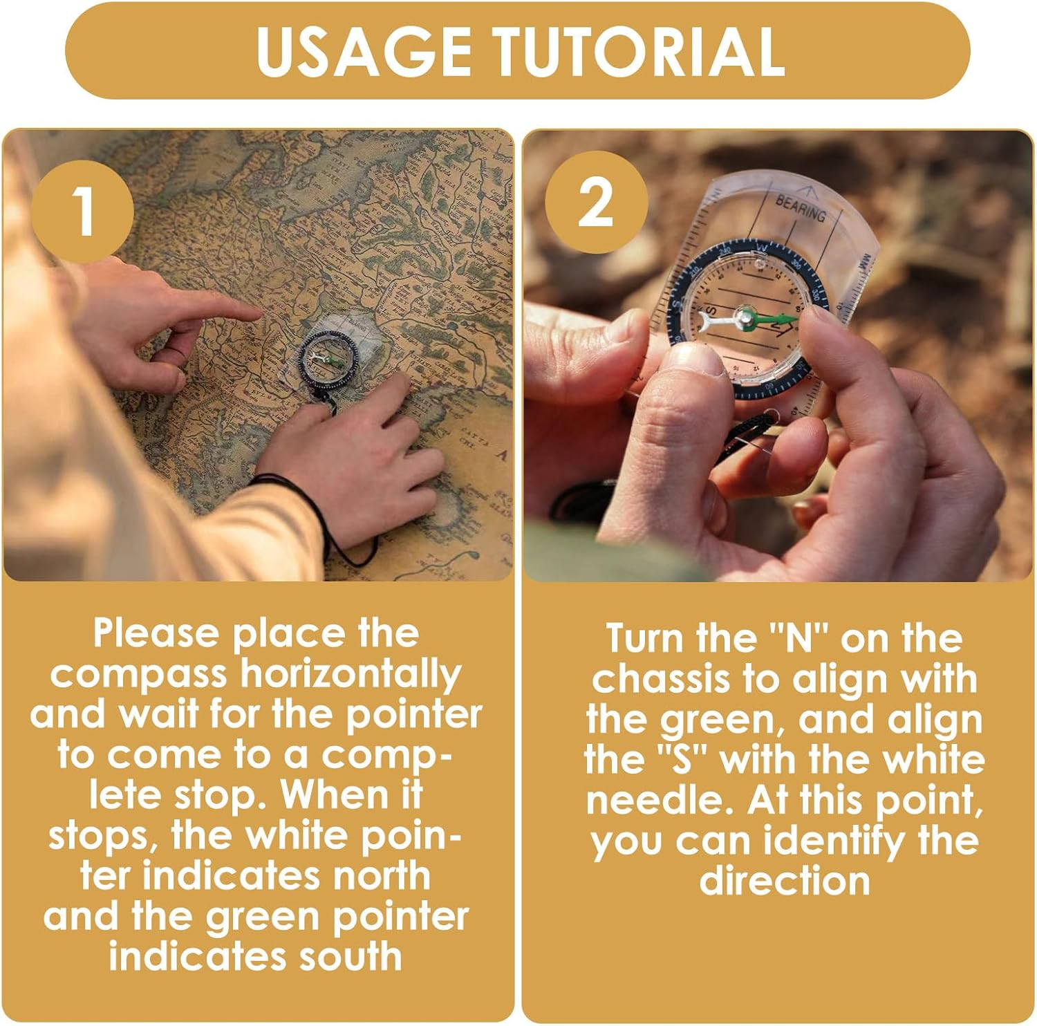 2-Pack Professional Baseplate Ruler for Hiking | Map Ruler with Scale & Lanyard | Precision Navigation Tool for Camping, Trekking & Orienteering image number 2