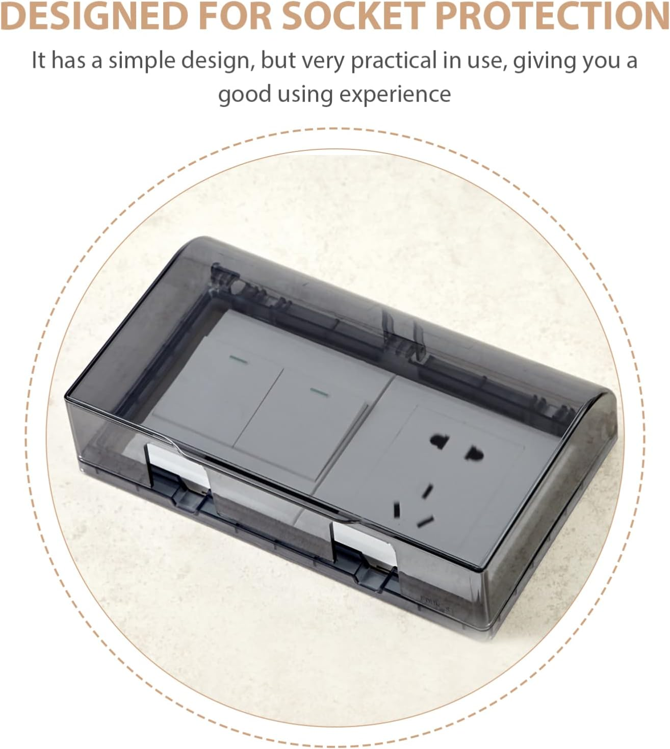 CLISPEED 2Pcs Light Switch Protector Wall Outlets Cover Electrical Outlet Covers Two Gang Receptacle Protector Outlet Plug Covers Led Outlet Cover Double Mouth Cover Baby Socket Acrylic image number 5