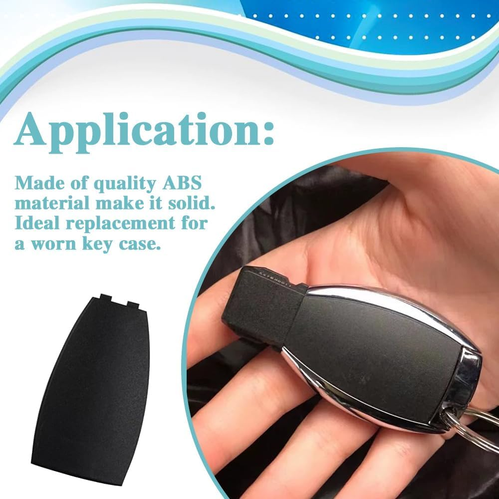 Car Key Rear Cover Replacement, Key Fob Cover, Car Accessories Key Shell Case Compatible with Mercedes Benz B/C/E-Class W204 3 Buttons image number 1