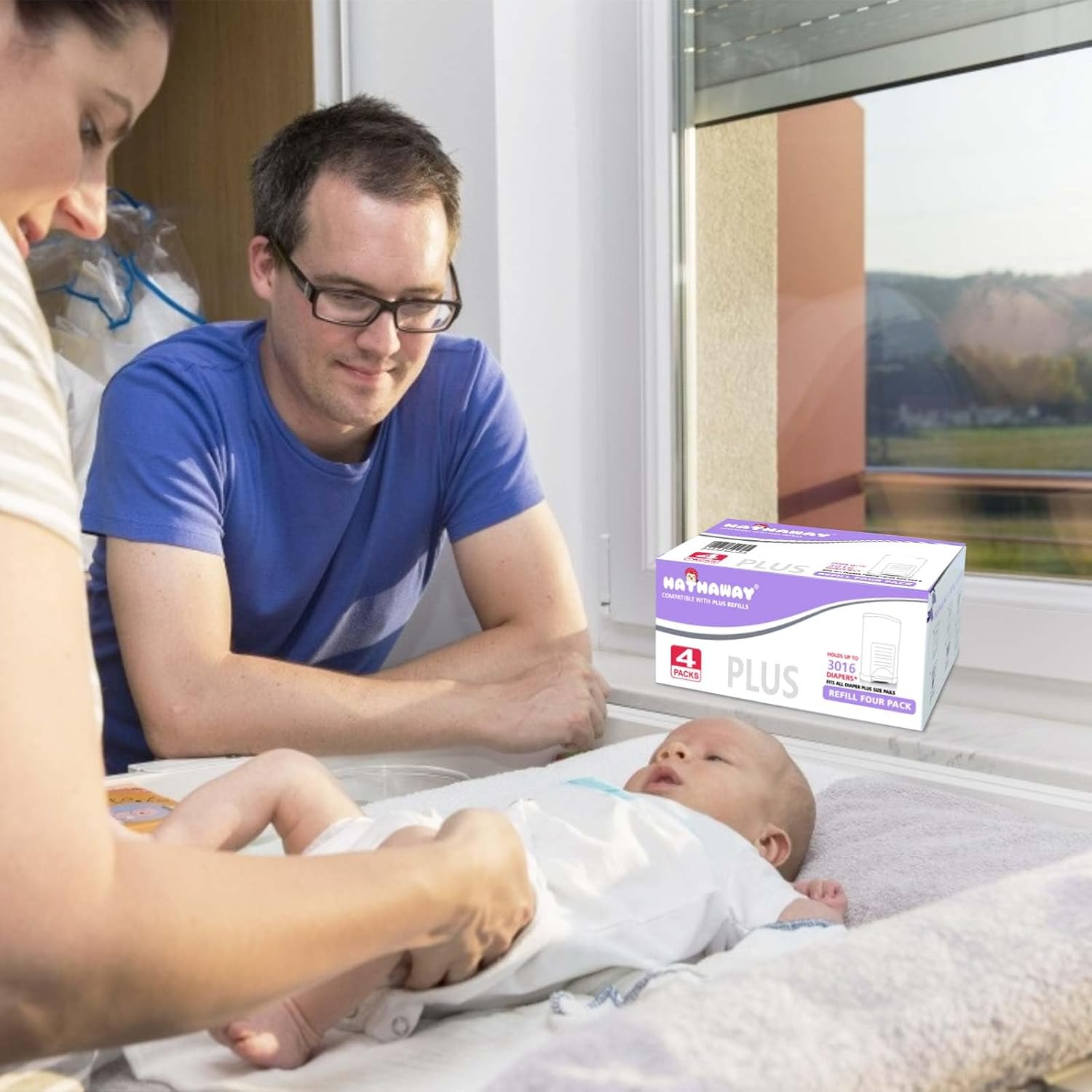 Diaper Pail Refills Increased 30% Length Compatible with Dekor plus Diaper Pails Lavender Scent Holds up to 3016 Diapers (4 Pack) image number 6