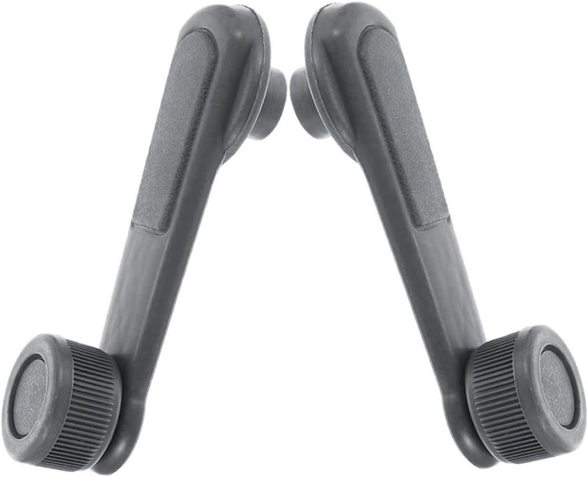 NULYLU 2Pcs Window Crank Lever Replacement for Vehicle Car Window Winder Abs Material Easy Installation and Operation Fit for Many Car Models Gray