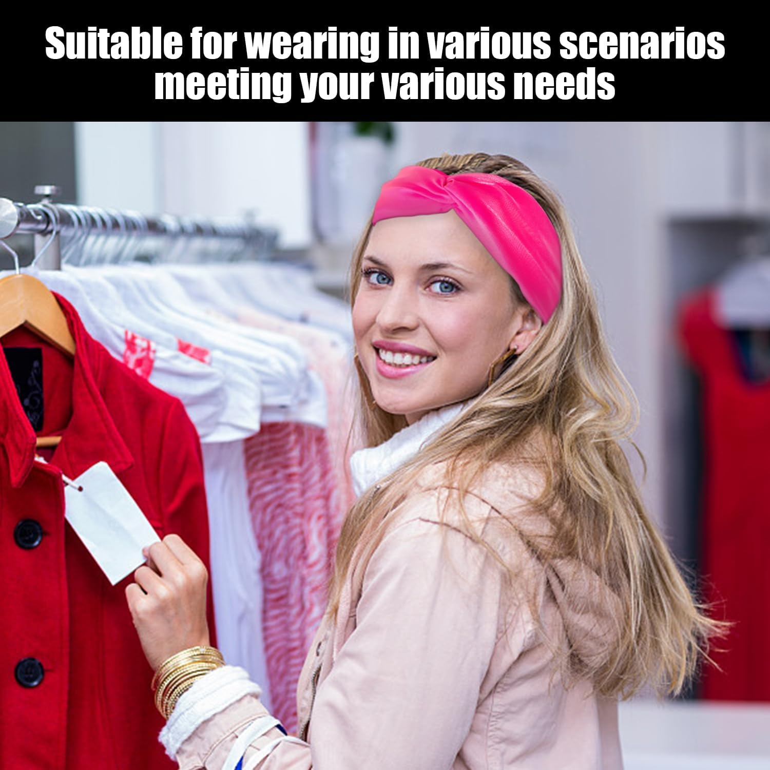 2 Pieces for Wide-Cut Headbands for Women, Retro Simple Hair Accessories, Accessories for Hairstyle Decoration, Clothing Accessories. image number 4