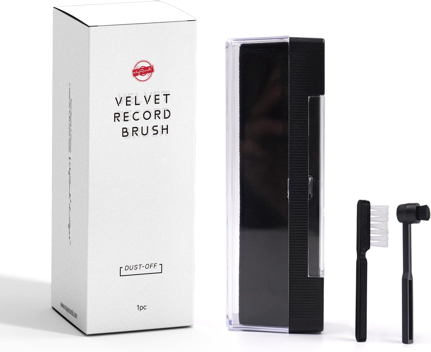 Sdroceryam Vinyl Record Cleaning Kit 3-In-1 Turntable Records Cleaner Anti-Static LP Velvet Record Cleaner Brush Stylus Brush for Record Player Turntable, Style A image number 2