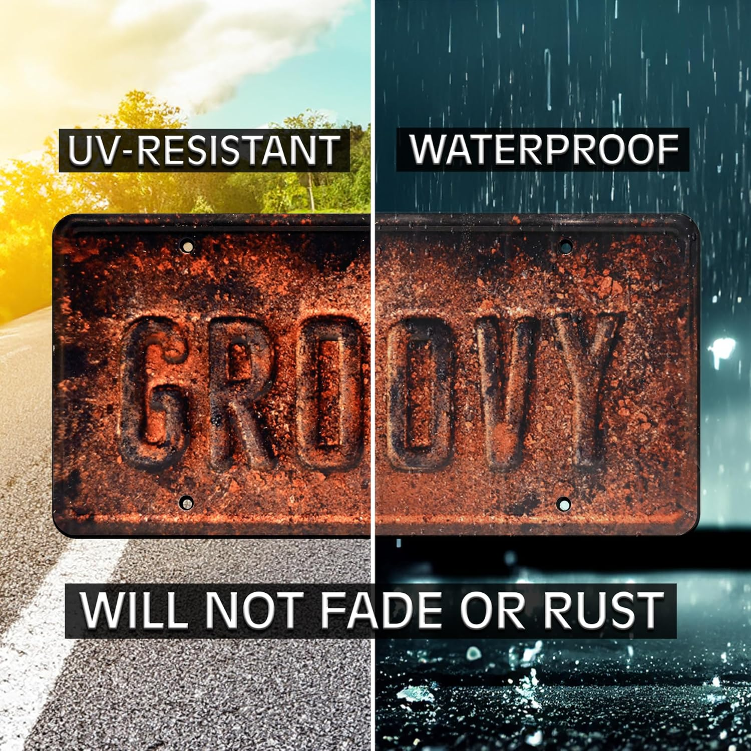 Celebrity Machines Ash Vs Evil Dead | Ash William'S Oldsmobile | Groovy | Metal Stamped Vanity Prop License Plate image number 5