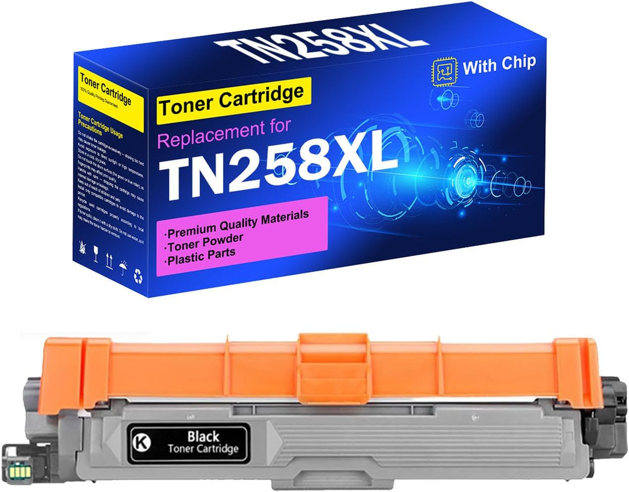 TN258XL Toner Cartridge Compatible with Brother TN258 TN258XL Toner Cartridges Use for HL-L3280CDW HL-L3240CDW MFC-L3760C MFC-L8390CDW MFC-L3755CDW DCP-L3560CDW (Black)