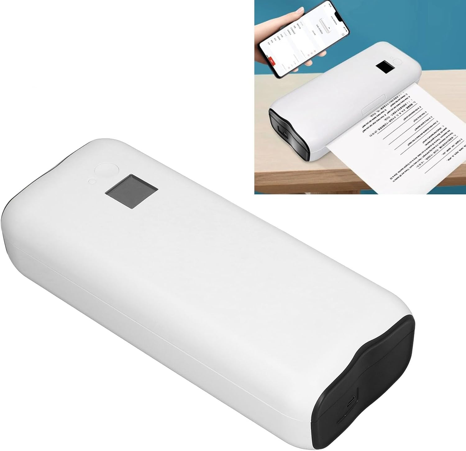 A4 Thermal Printer, Fast Speed Wireless Thermal Printer Portable Multi Function Inkless Printing Automatic Shutdown for School image number 5