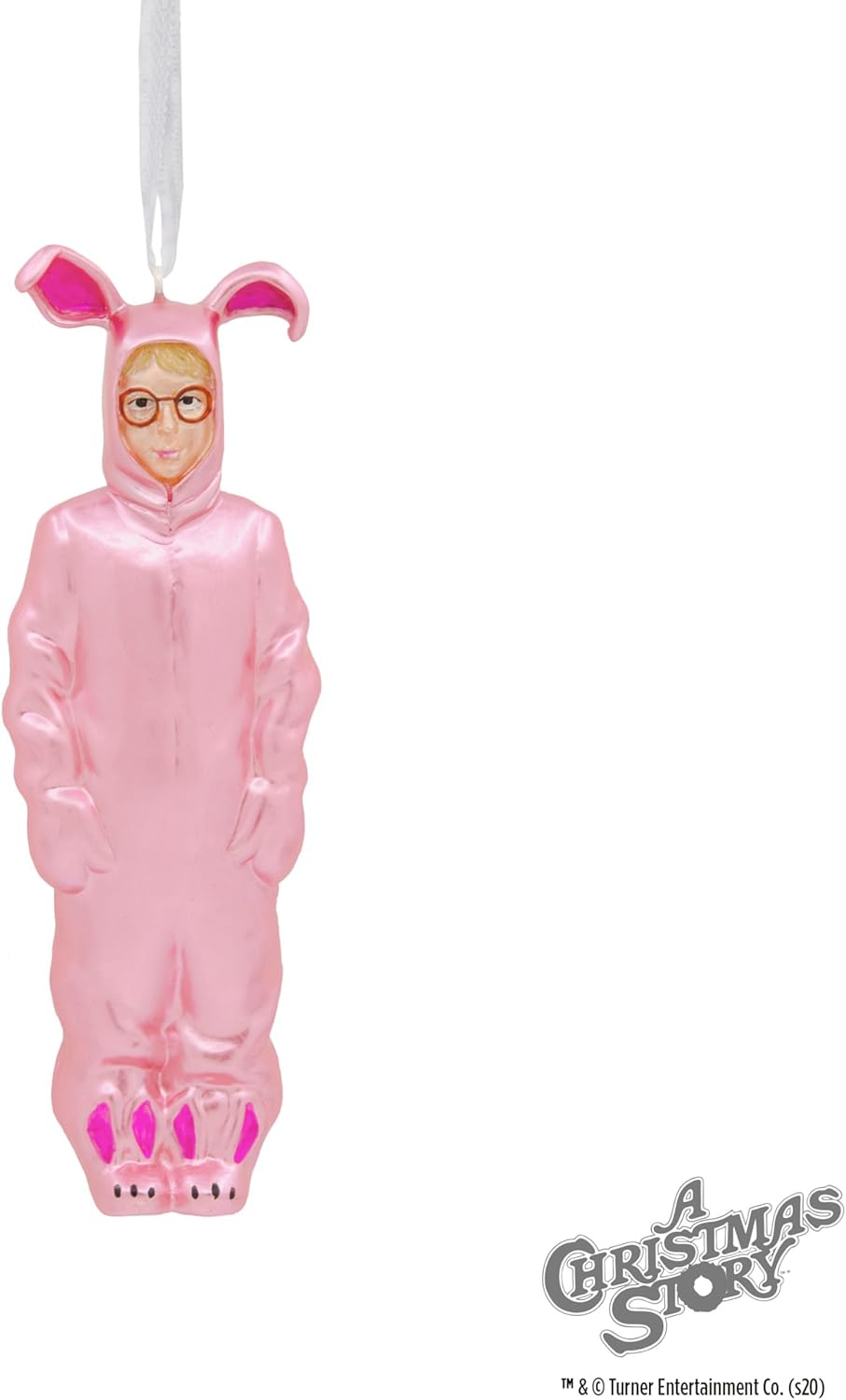 Hallmark a Christmas Story Ralphie in Bunny Suit Blown Glass Christmas Ornament image number 6