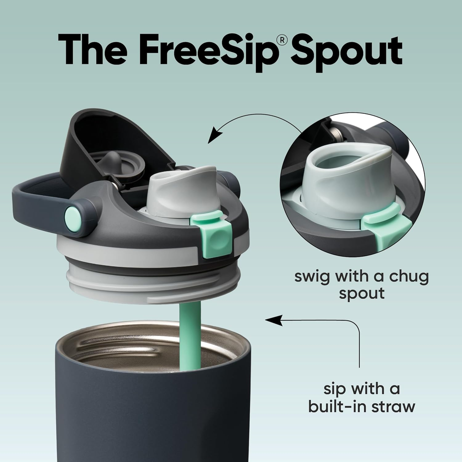 Owala Freesip Sway - Stainless Steel - 30-Oz. - Grey (Foggy Tide) (Amazon) image number 6