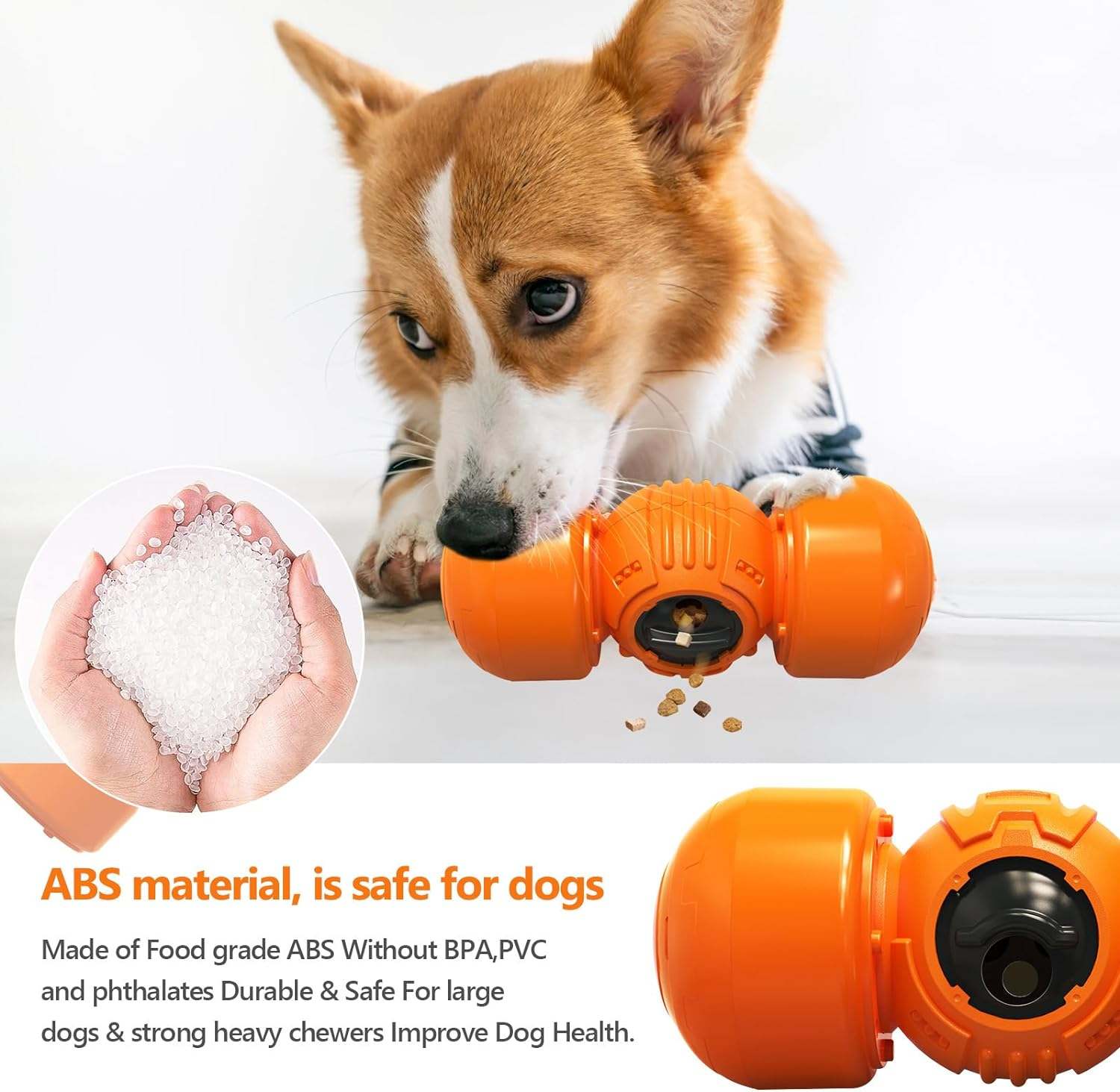 Squeaky Treat Dispensing Dog Enrichment Toys,Interactive Toy for Dogs,Squeaky Dog Chew Toys for Large Dogs,Dispenses Pet Treats &ndash; Brightly-Colored Dog Enrichment Toy for Aggressive Chewers Breed image number 1