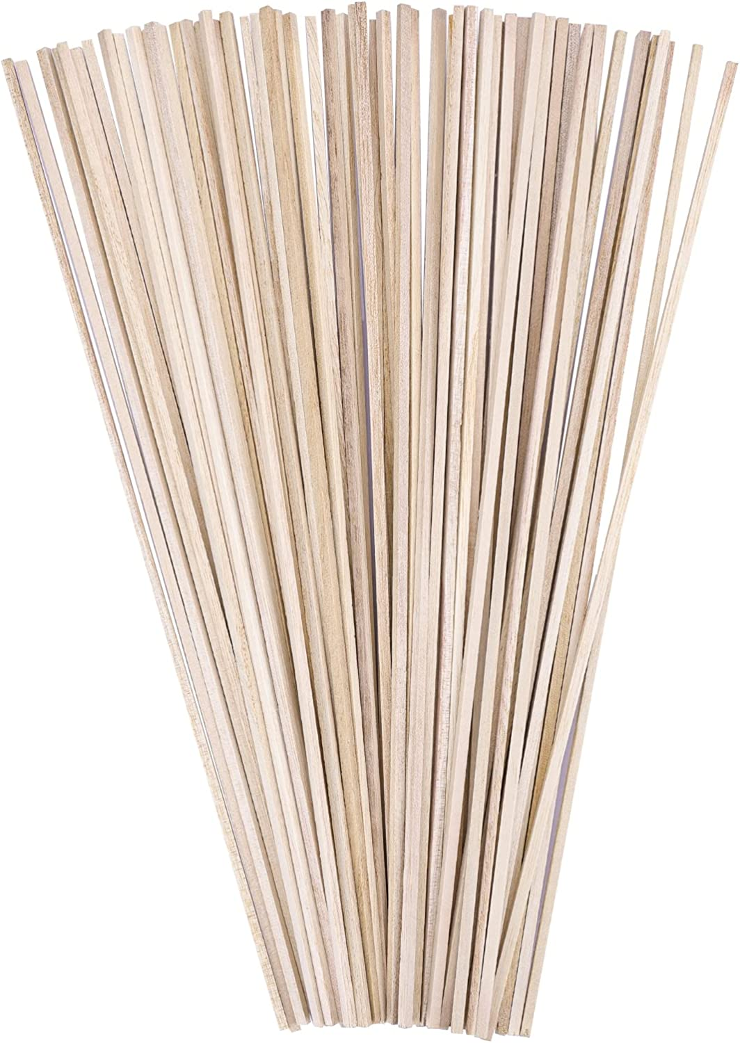 SAVITA Wood Sticks for Crafting, 60Pcs 300 X 3 X 3Mm/12 X 1/8 X 1/8 Inch Dowel Rods Square Unfinished Wood Strips for Crafts and DIY Projects image number 1