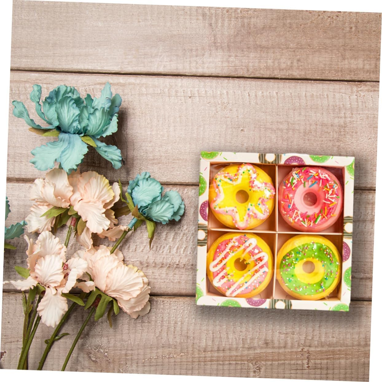 Beavorty Doughnut Shape 100G 4Pcs Set Essential Oils for Boys and Girls Fun Bath Time Random Style image number 4