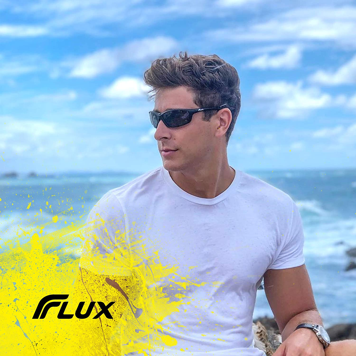 Flux SPORTECH Sunglasses for Men and Women: Polarized UV400 Protection, Lightweight Frame, Sports Sunglasses image number 3