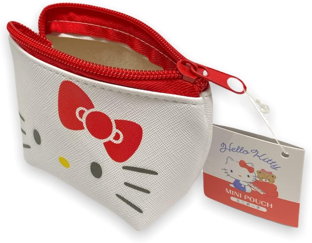 Sanrio Hello Kitty Face Boat Type Cosmetics Small Pouch Bag 4.3 in (W) &times; 3 in (H) &times; 2 in (D) image number 4