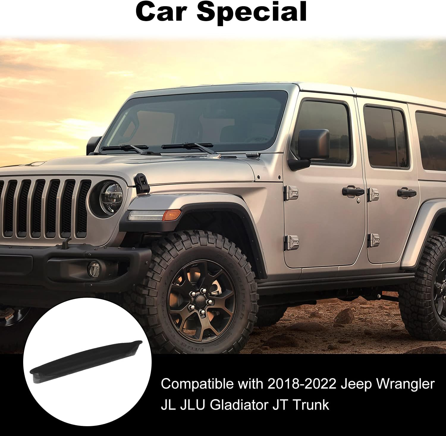 Voodonala for Jeep JL JT Grabtray Passenger Storage Tray Organizer Co-Pilot Grab Handle Box Bin Assistant Handle Compartment for 2018-2023+Jeep Wrangler JL JLU 2/4 Door Gladiator JT Fiber Fluff image number 1