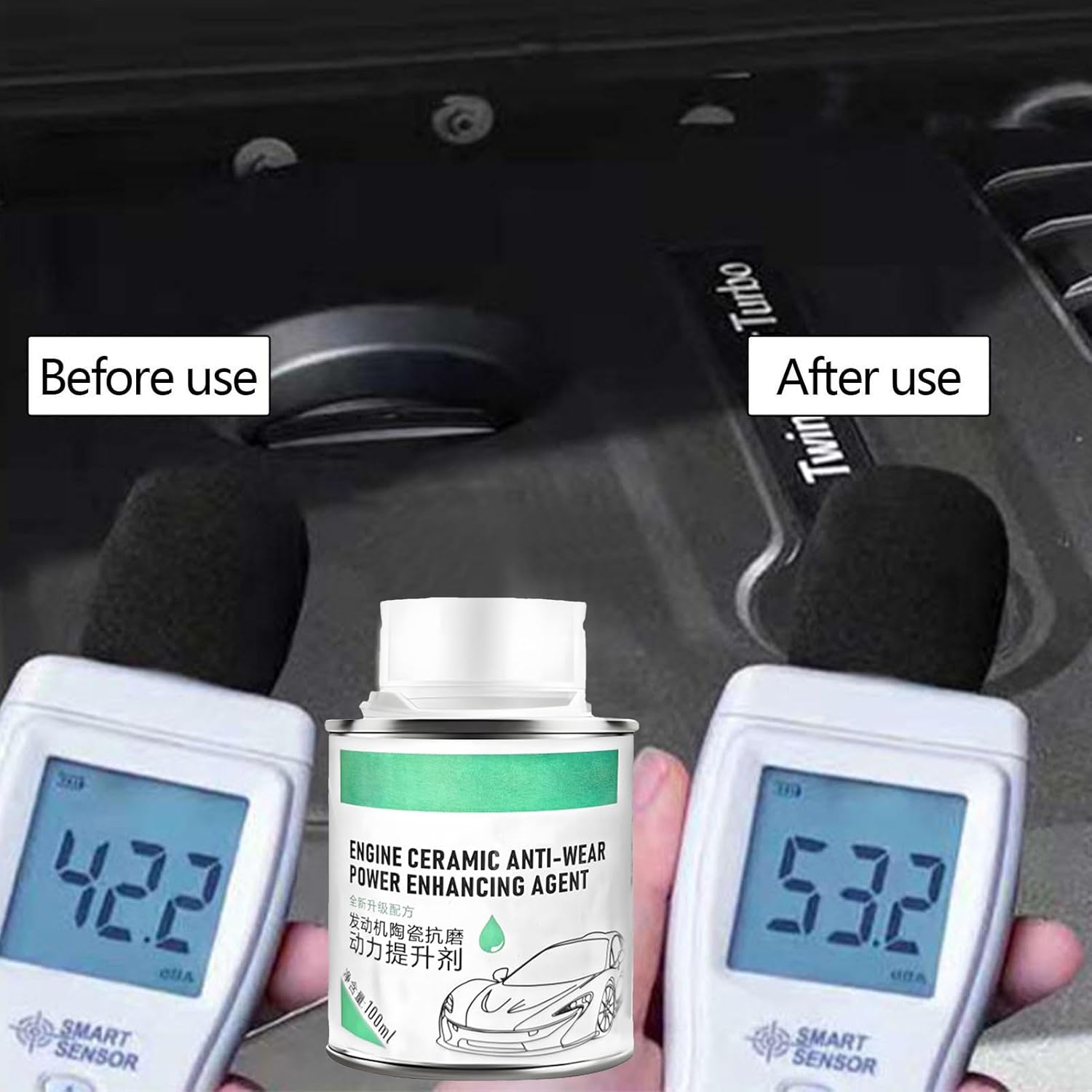 Anti-Friction Engine - 100Ml Oil Additive with Anti-Wear Protection | Ceramic Metal Conditioner Turbo Stabilizer | Engine Restore Fluid | Noise Reduction for Car Performance image number 5