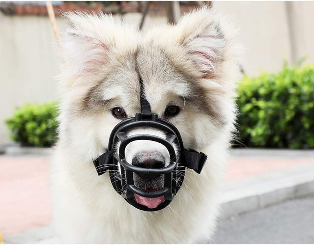 Dog Muzzle, Soft Basket Muzzle for Medium Large Dogs, Best to Prevent Biting, Chewing and Barking (5#) image number 4