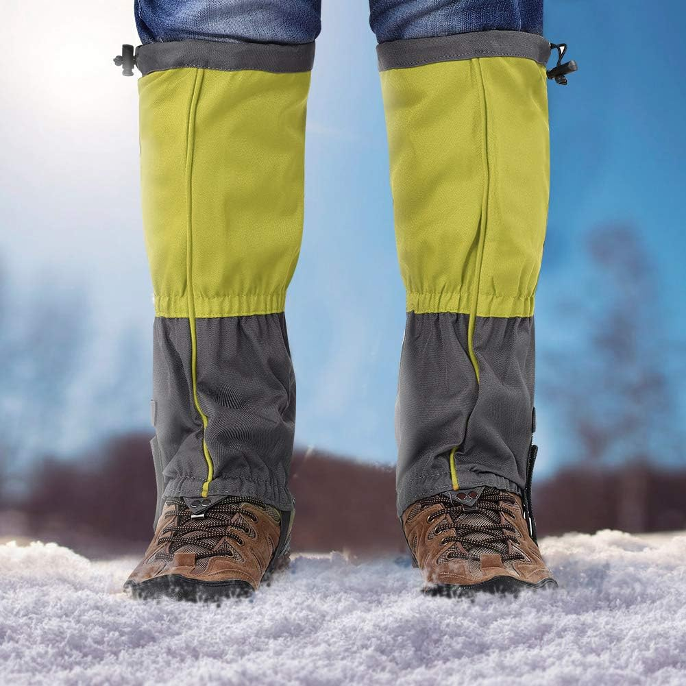 Snow Boot Gaiters, Tear-Resistant Leg Gaiters for Adults for Outdoor Activities(Green) image number 6