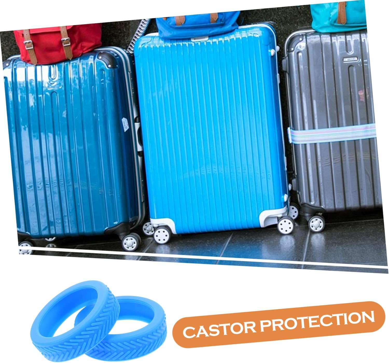 Healeved 8Pcs Silicone Wheel Covers for Luggage Wheel Protector Suitcase Cover Travel Luggage Caster Feet image number 2